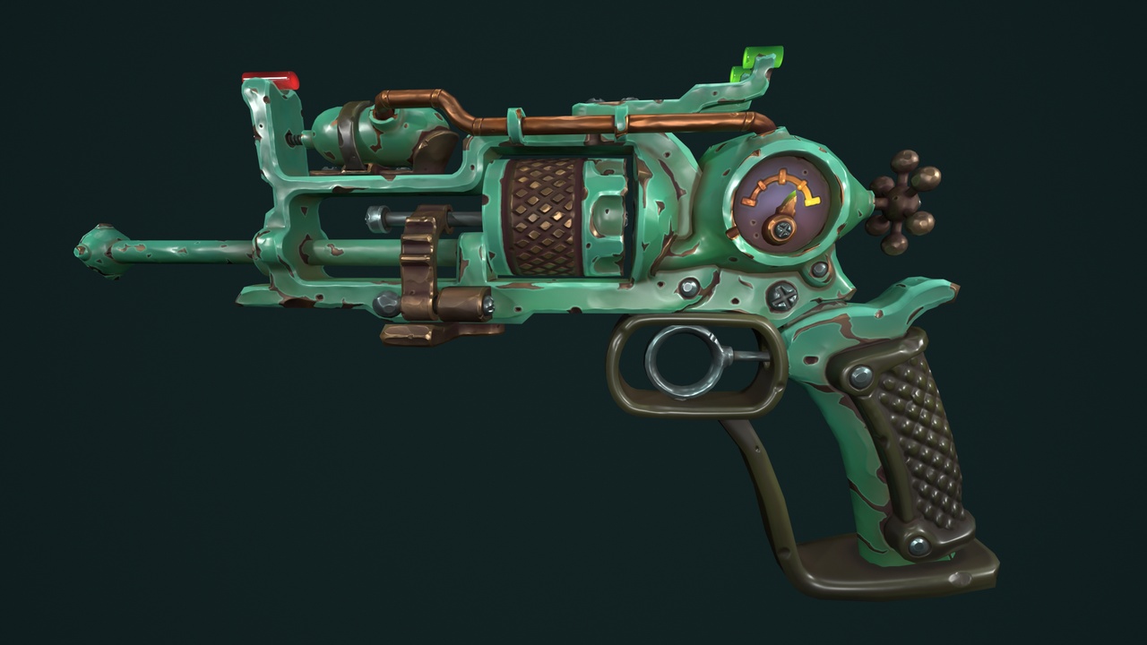 Media 1 for listing Modular stylized steampunk revolver