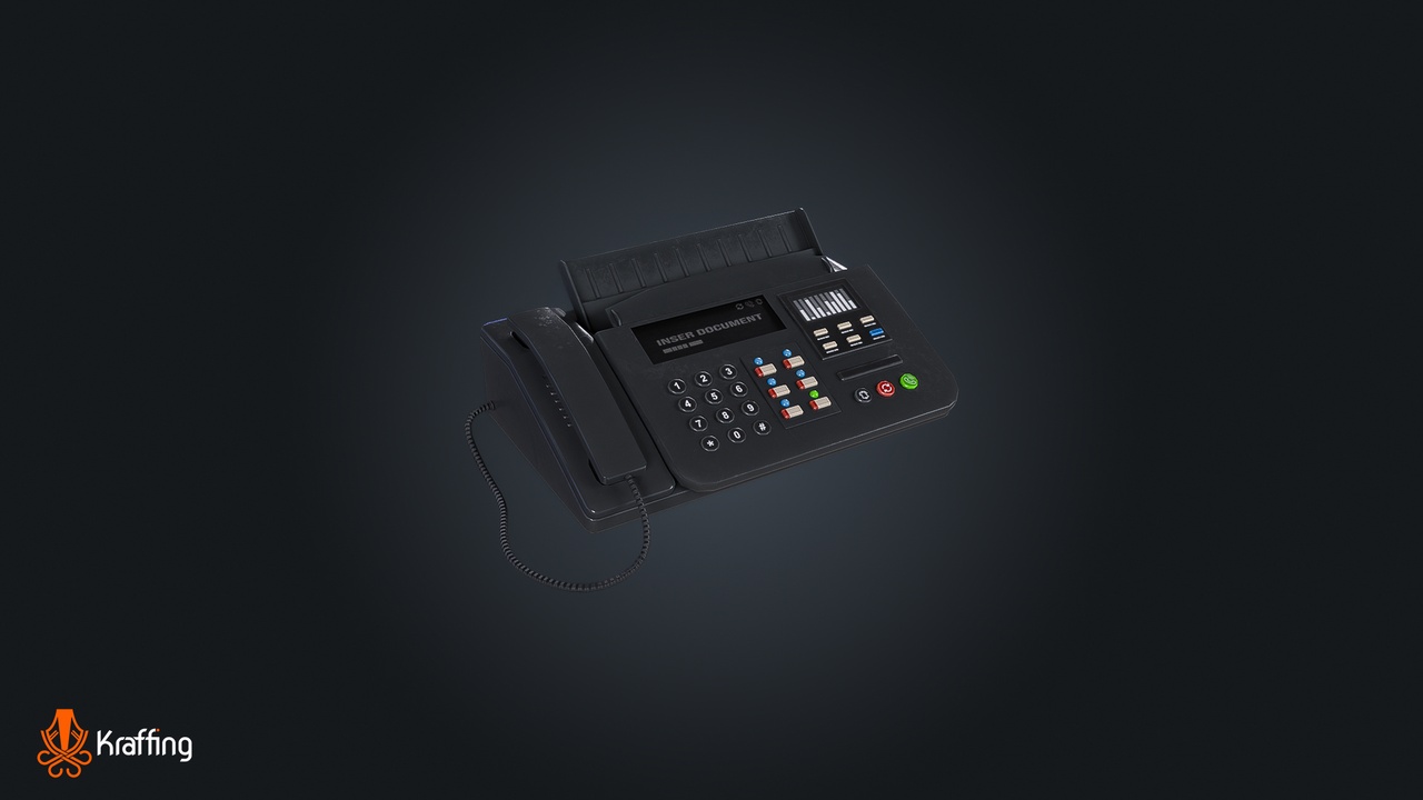 Media 1 for listing Phone Fax V1 - Office Telephone – Game Ready PBR
