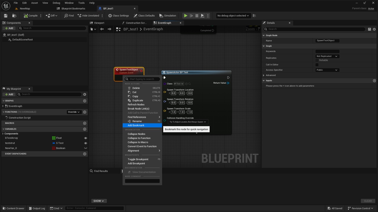 Media 1 for listing Blueprint Node Bookmarks