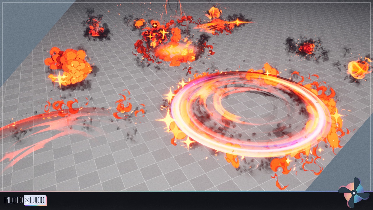 Media 1 for listing Stylized Fire Spells VFX