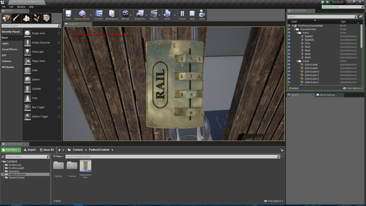 Media 1 for listing Pad Lock and Keypad Blueprint