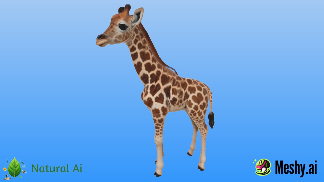 Media 1 for listing Heart Patterned Baby Giraffe