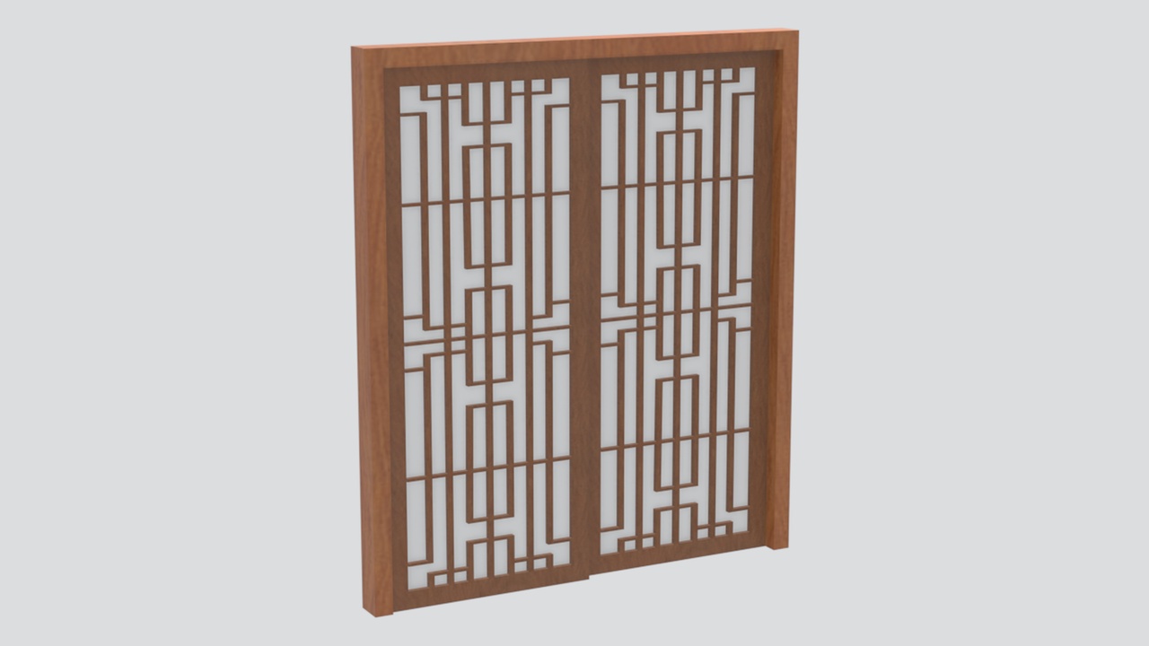 Media 1 for listing Chinese Style Sliding Door 3D Model