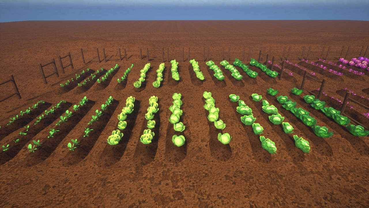 Media 1 for listing Stylized cabbage and medieval farm