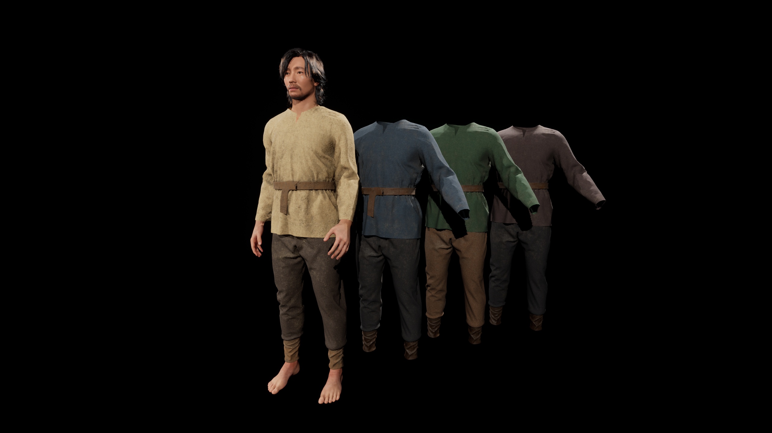 出品Metahuman Cloth Pack Rustic Medieval Outfit (Rigged)のメディア1