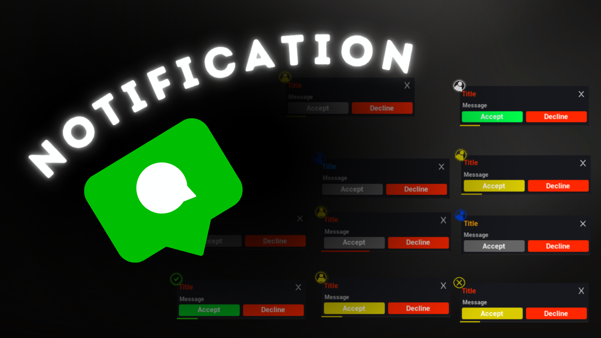 Visual Notification Fas Notification X | Fab