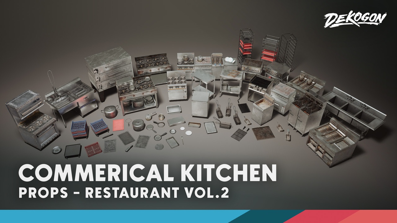 Media 1 for listing Restaurant VOL.2 - Commercial Kitchen (Nanite and Low Poly)