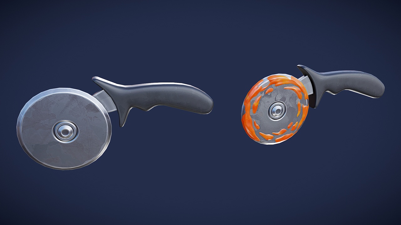 Media 1 for listing Stylized Pizza Cutter - Game Ready