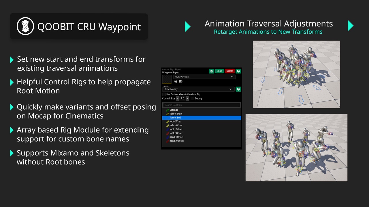 Media 1 for listing QOOBIT Control Rig Utility - Waypoint