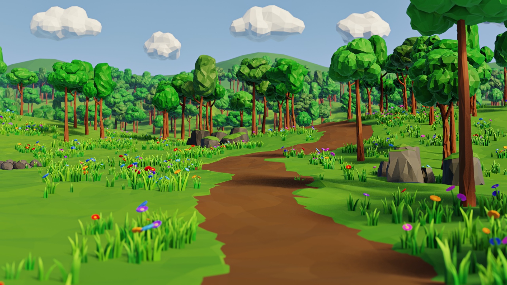 Media 1 for listing Low Poly Forest Meadow Nature Assets