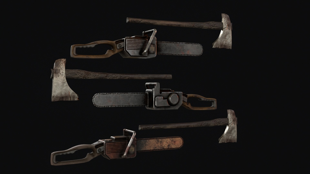 Media 1 for listing Zombie Chainsaw Axe Set