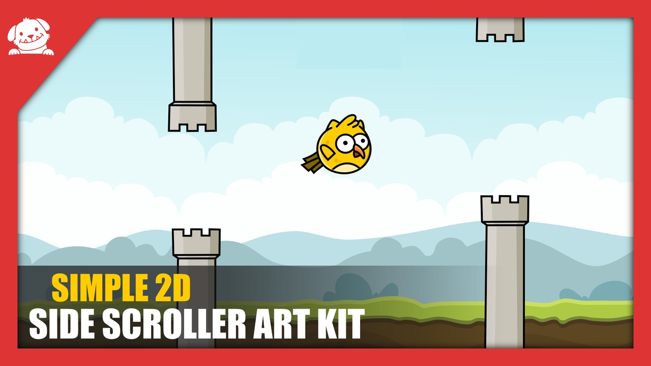 Media 1 for listing Free Simple 2D Side Scroller Assets Art Kit