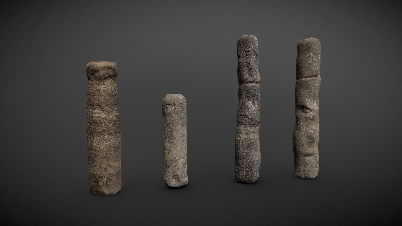 Media 1 for listing Broken Medieval column set