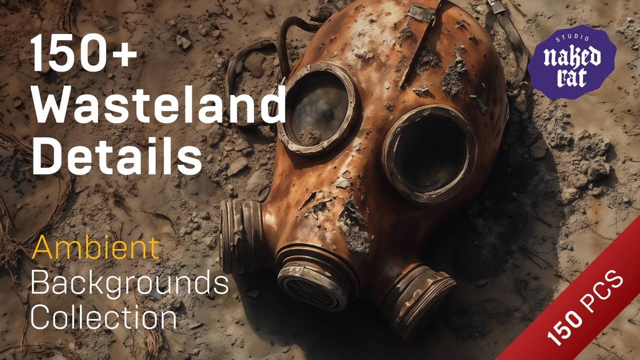 Media 1 for listing Wasteland Details & Objects Backgrounds 2D Pack