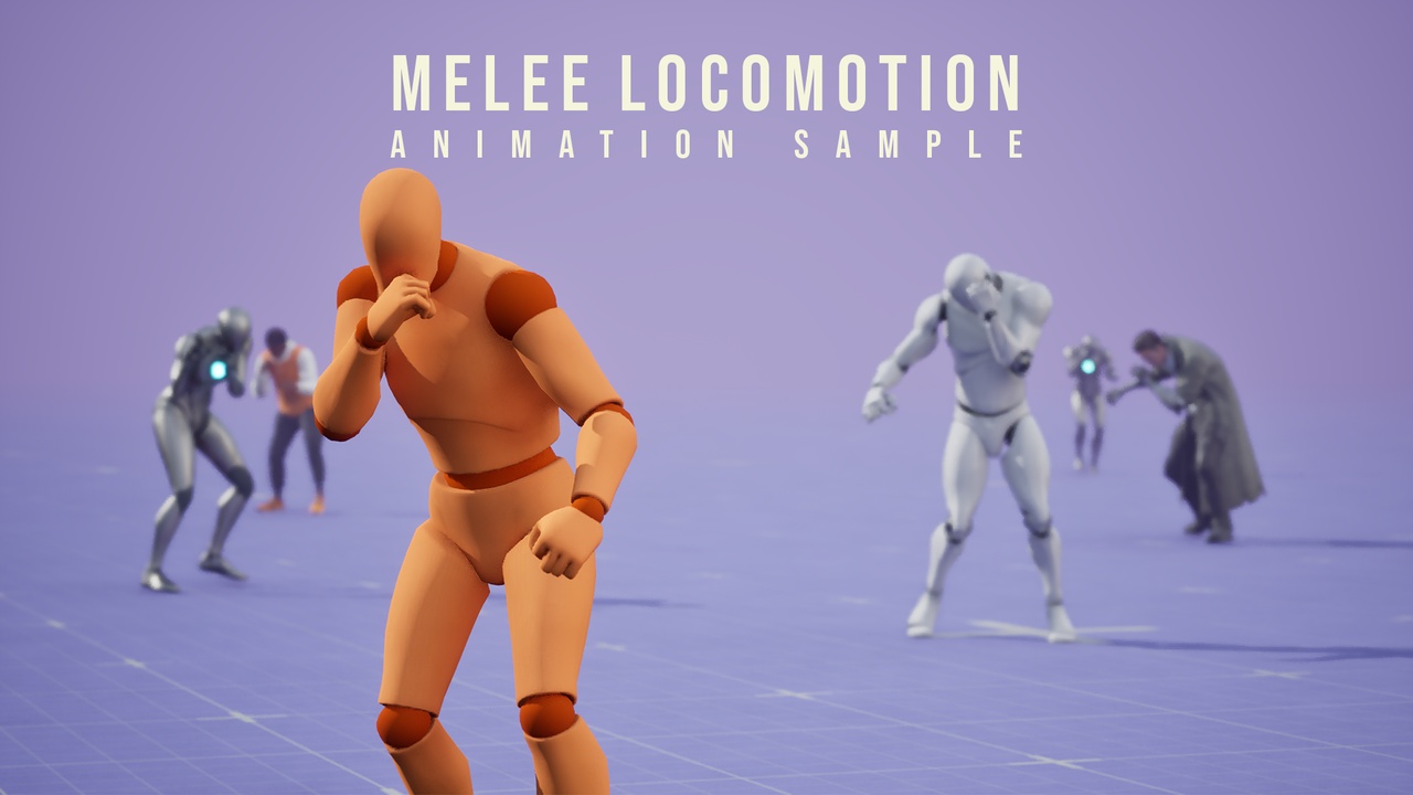 Melee Walk Locomotion: Animation Sample 제품 등록을 위한 미디어 1개