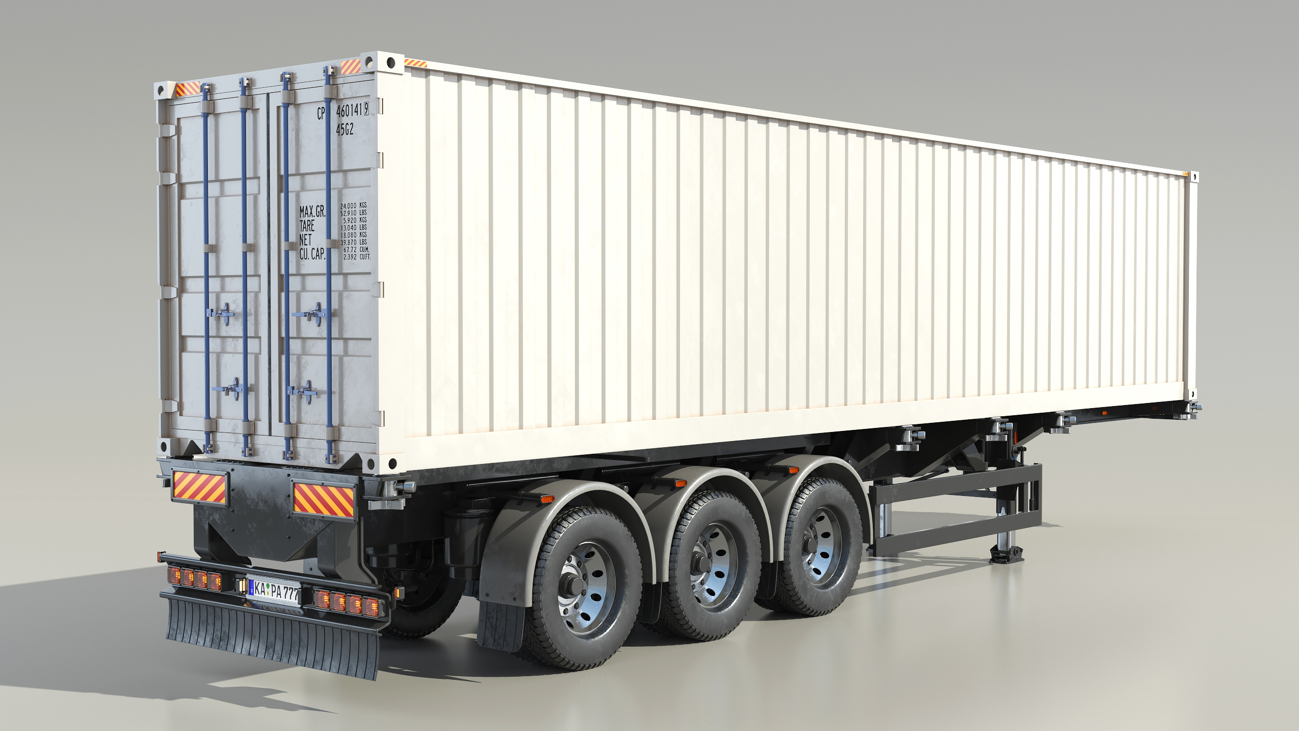 Shipping Container Trailer with Container | Fab