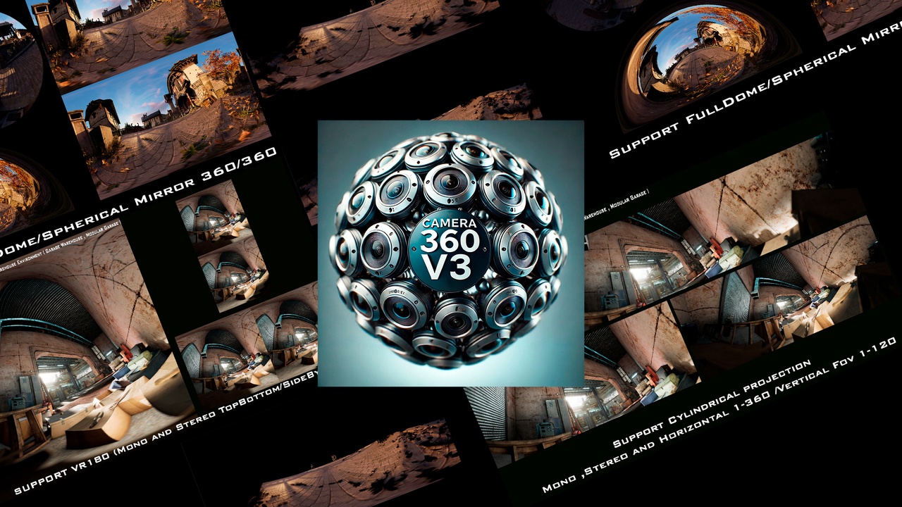 商品 Camera 360 V3 (Panoramic, VR180, FullDome, Cylindrical Mono and Stereo) 的媒体 1