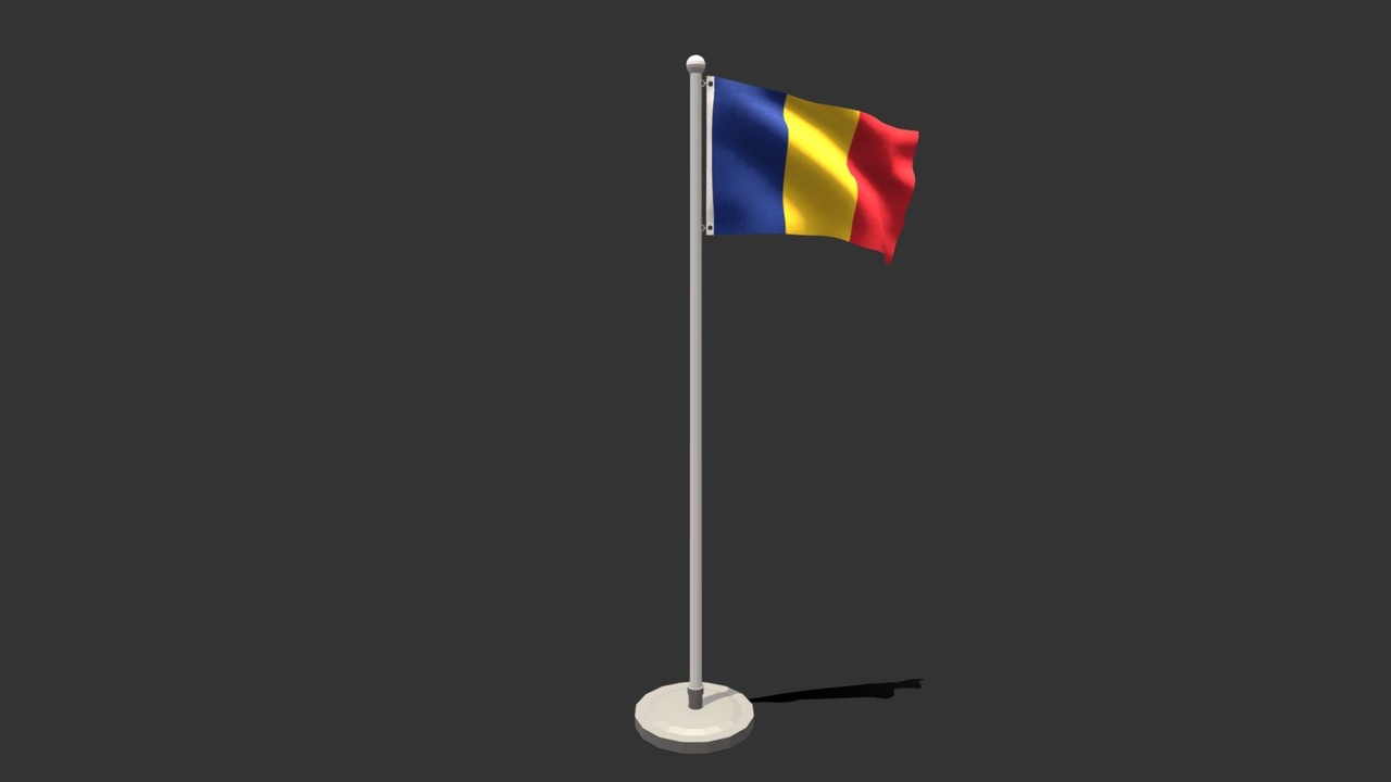 Low Poly Seamless Animated Romania Flag | Fab