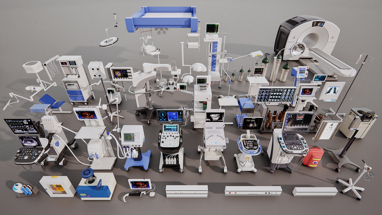 Media 1 for listing Hospital and Healthcare Equipment Asset Pack - Archinteriors Vol 14