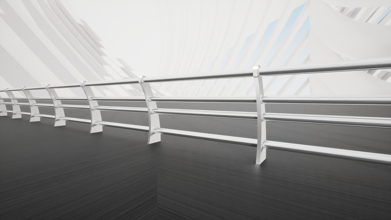 Media 1 for listing Modern Urban Coastal Railing – Stainless Steel Waterfront Sidewalk Barrier for P