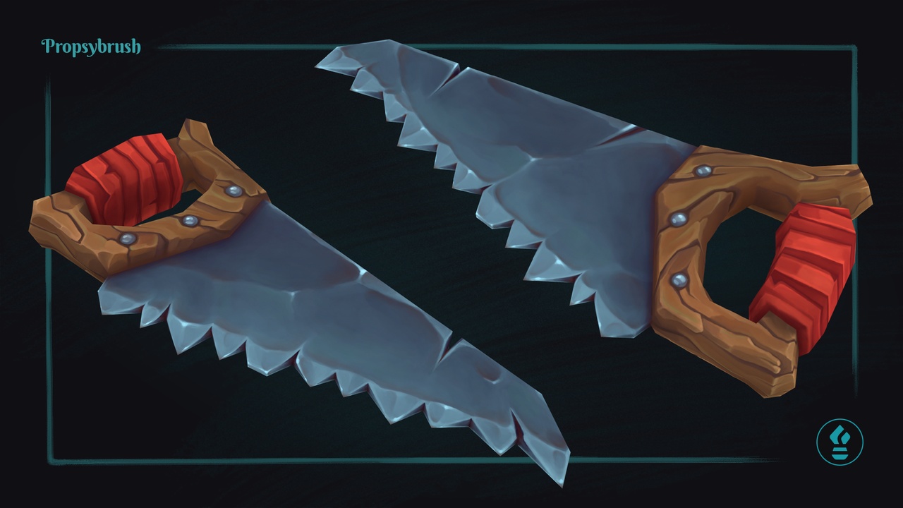 Media 1 for listing Low Poly Stylized Hand Saw – Hand-Painted Game-Ready 3D Asset
