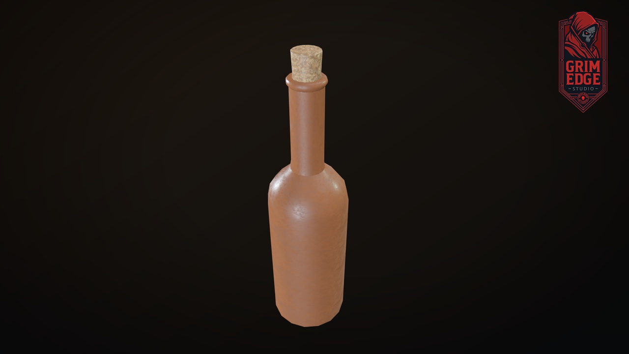 Media 1 for listing Medieval Pottery Wine Bottle