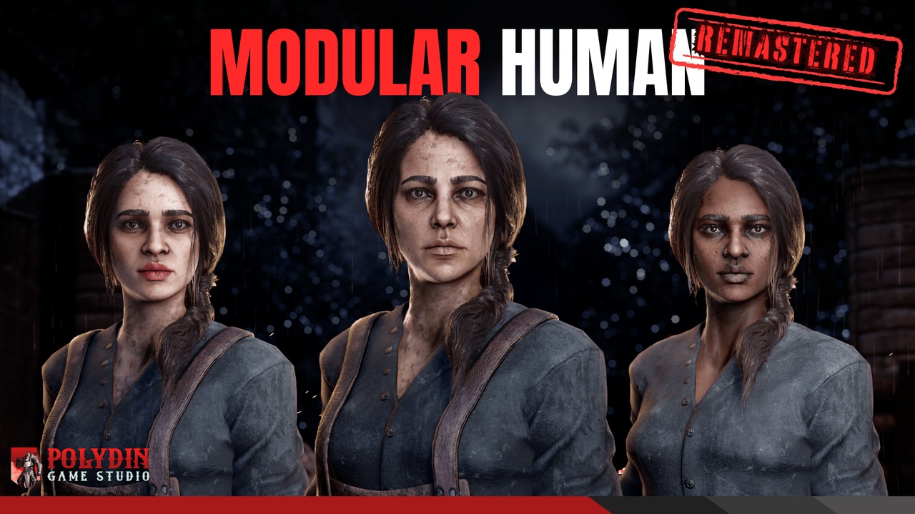 Media 1 for listing Blacksmith - Modular Female Human Fantasy Collection
