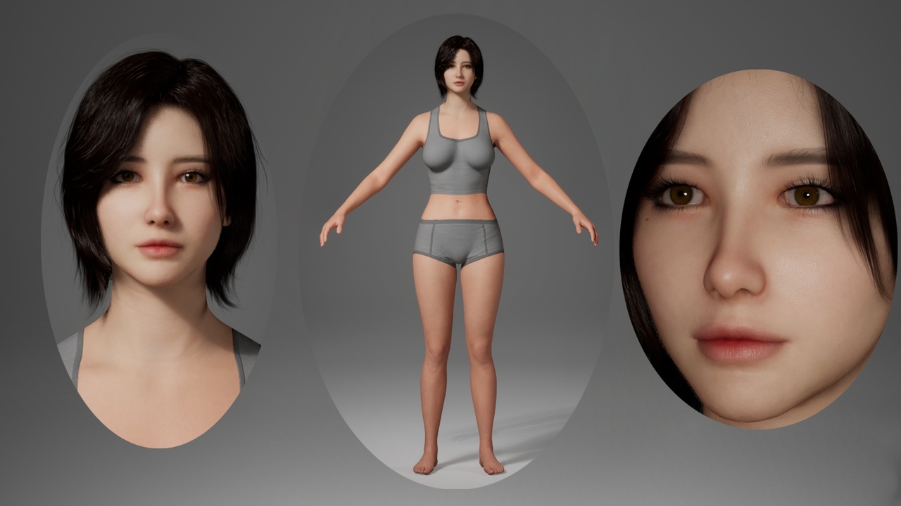 Media 1 for listing Editable MetaHuman female character - Zhiruo.With hair, no clothing included.