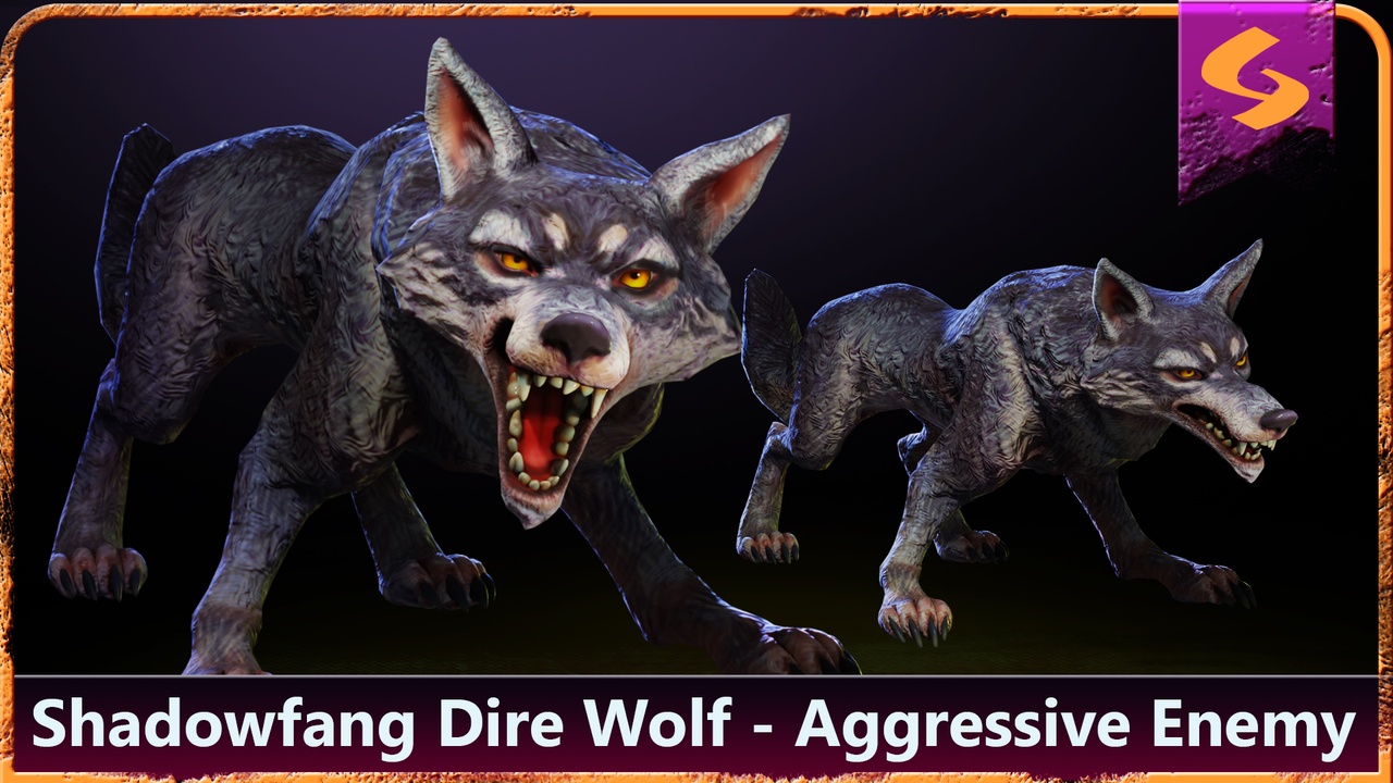 Media 1 for listing Shadowfang Dire Wolf — Aggressive Enemy