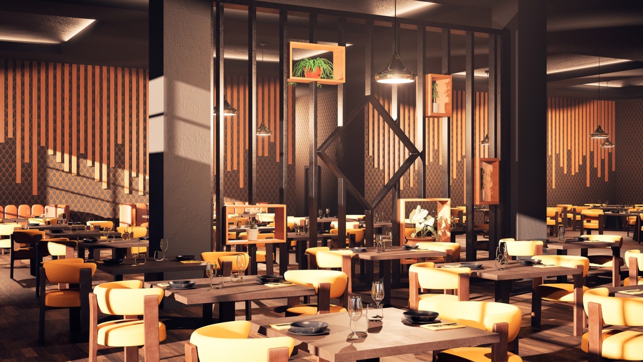 Media 1 for listing Modern Elegant Restaurant Interior - Unreal Engine 5
