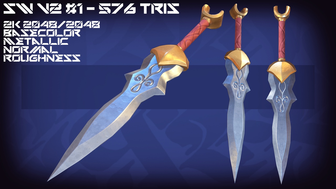 Media 1 for listing Stylized Weapons PBR Asset Pack Vol.2