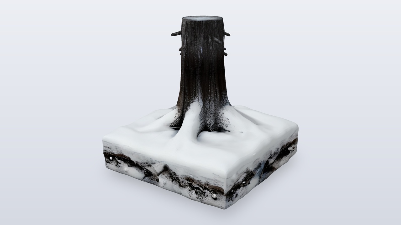 Media 1 for listing Spruce Tree Trunk in Deep Snow