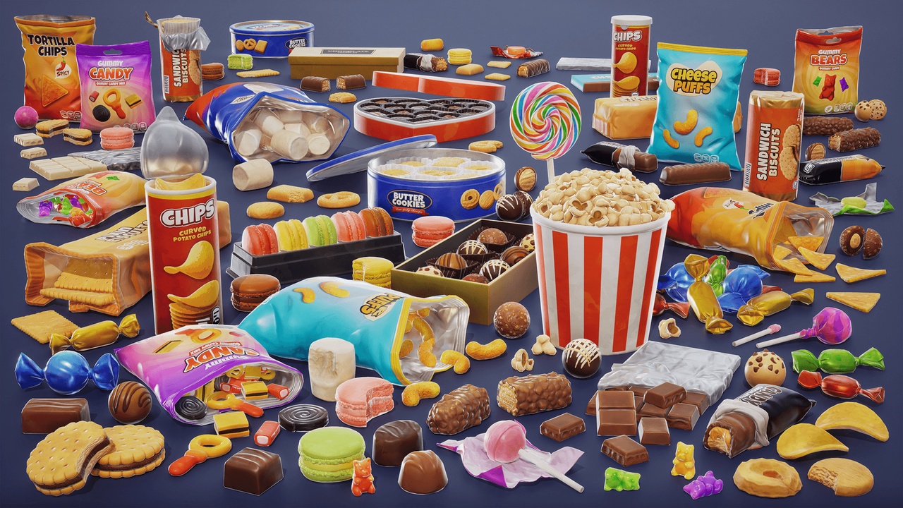 Media 1 for listing Stylized Food: Sweets, Snacks, and Candy - Unreal Engine