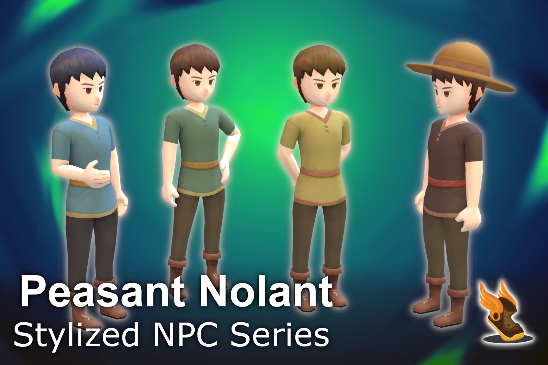 Media 1 for listing Stylized NPC - Peasant Nolant (DEMO)