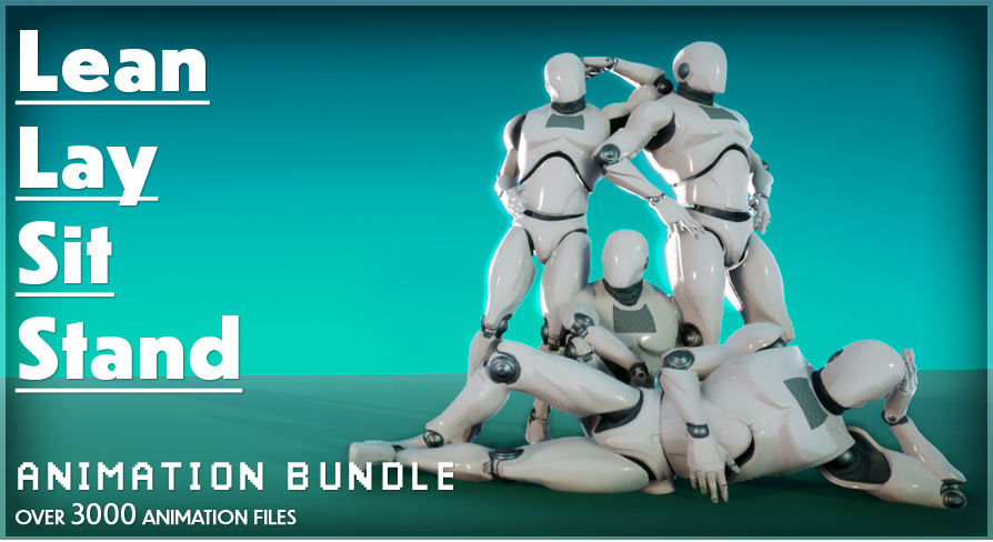 Lean Lay Sit Stand - animation Bundle | Fab