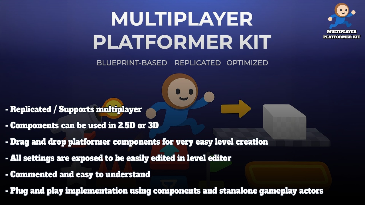 Media 1 for listing Multiplayer Platformer Kit