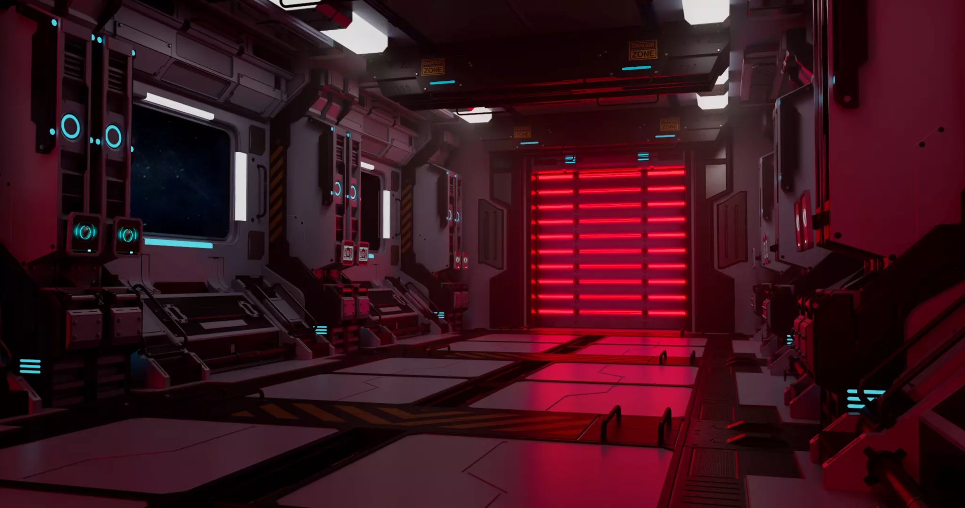Media 1 for listing Sci-Fi Modular Corridor - AAA Cinematic High-Poly Environment Studio