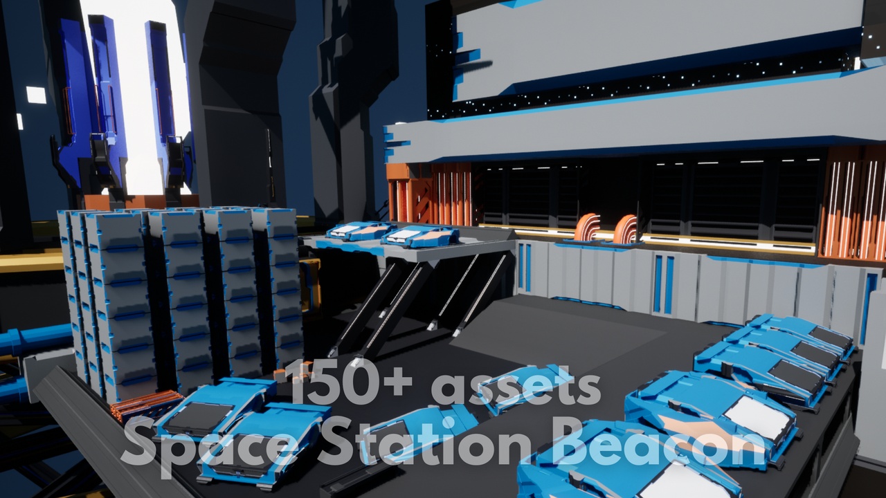Media 1 for listing Beacon Space Station Lowpoly Modular