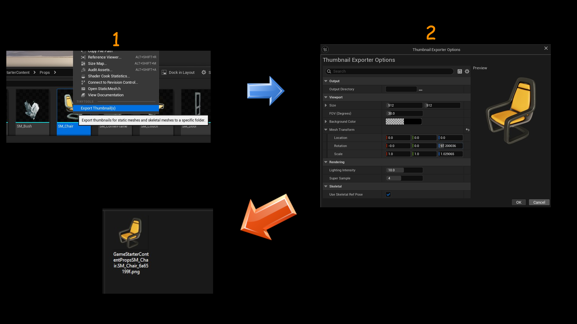 Tiny Tools Hi-Res Mesh Thumbnail Exporter | Fab