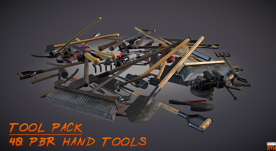 Tool Pack - 40 PBR Hand Tools | Fab