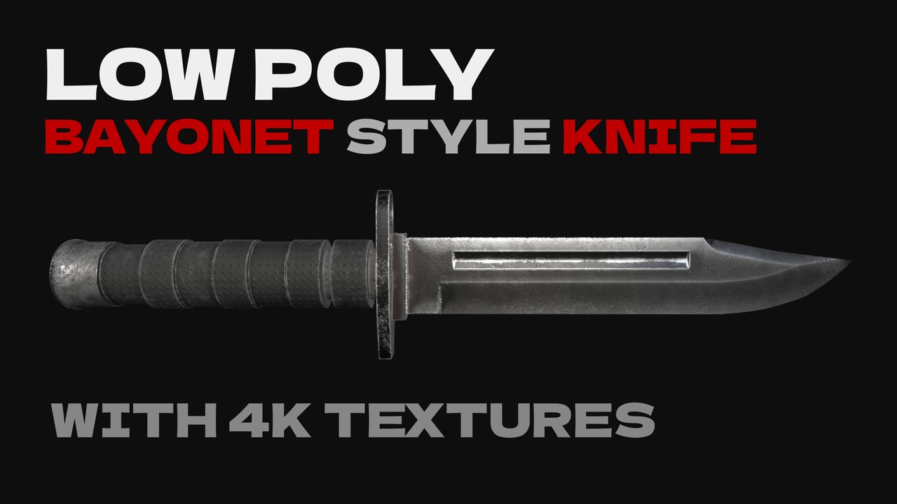 Media 1 for listing Low Poly Bayonet Knife
