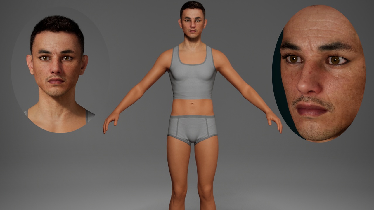 Media 1 for listing Editable MetaHuman Beauty - Hans.With hair, no clothing included.