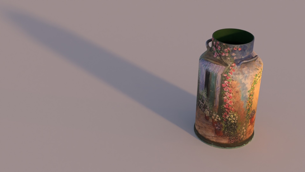 Media 1 for listing Painted Milk Can