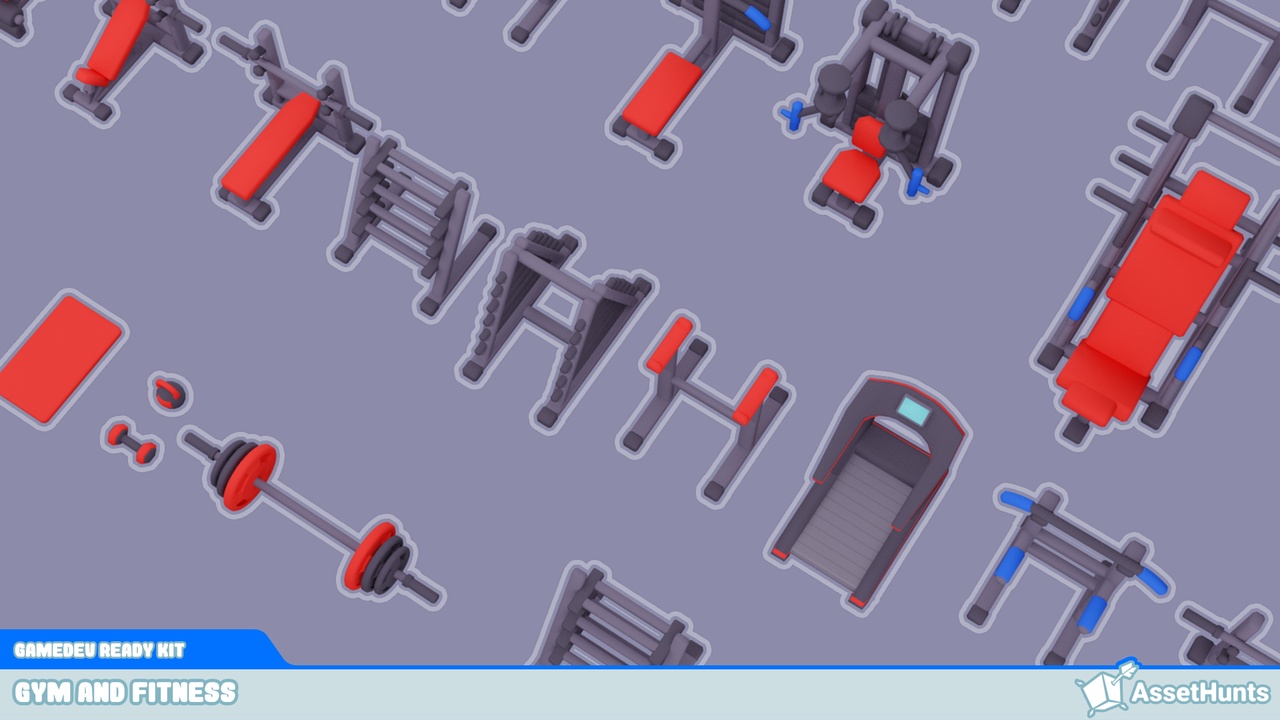 Media 1 for listing GameDev Ready Kit - Gym & Fitness