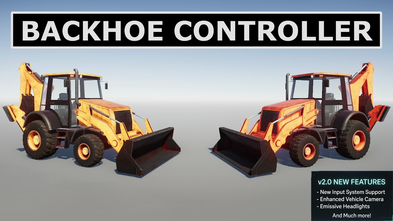 Media 1 for listing Backhoe Controller for Unity - HEAVY MACHINERY