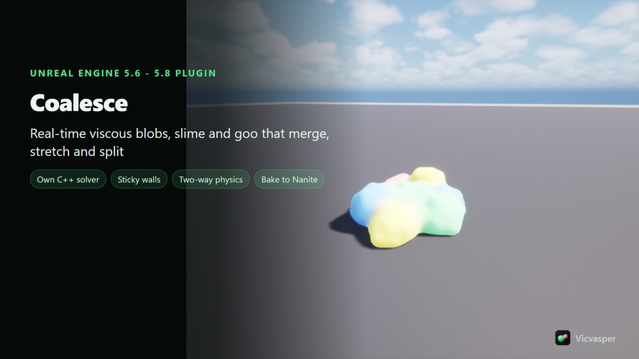 Media 1 for listing Coalesce - Viscous Blobs, Slime and Goo (Real-Time)