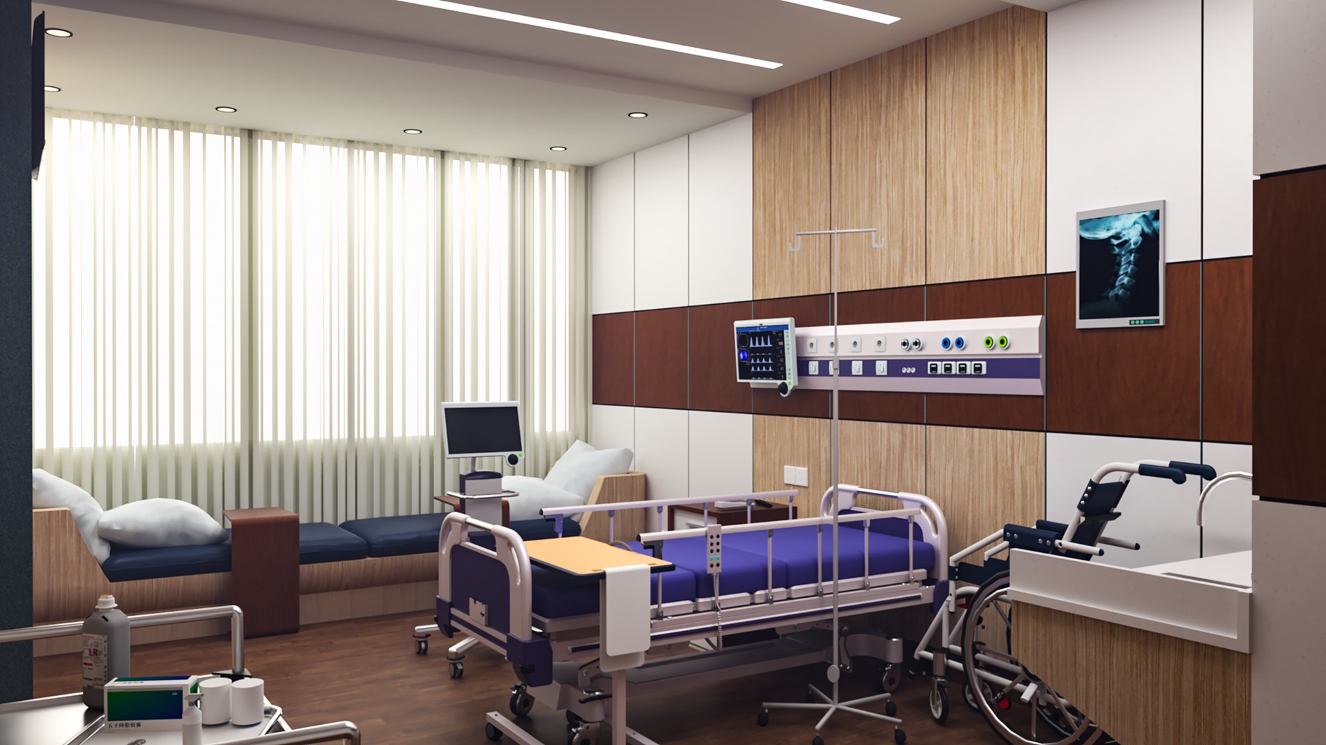 Media 1 for listing Hospital Room Scene-Hospital Environment