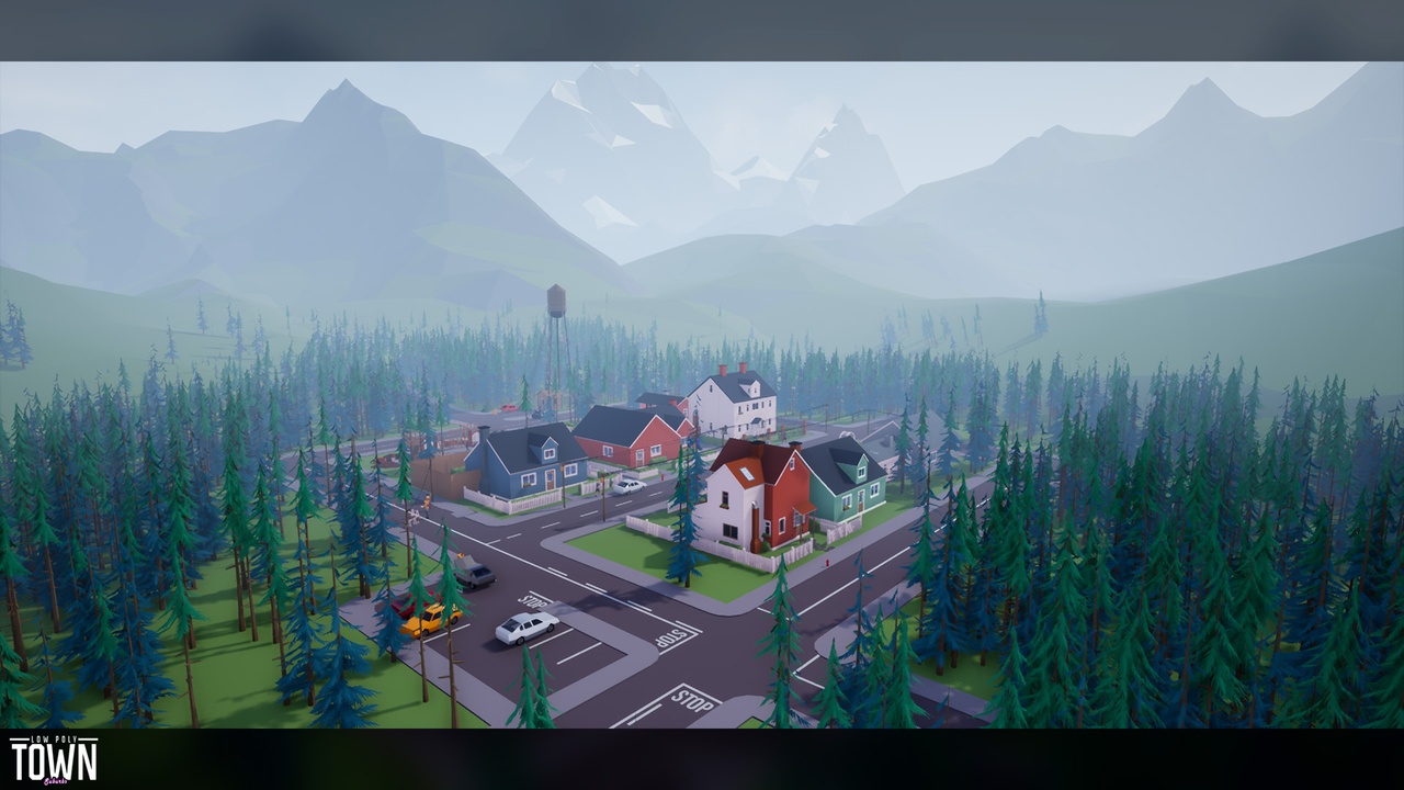 Media 1 for listing Low poly Town (suburbs) Pack 1.0
