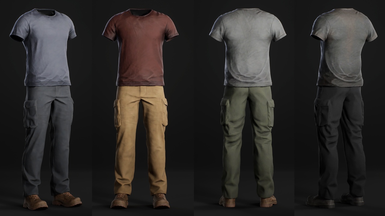 Media 1 for listing PantsCargo TShirt Outfit - Metahuman