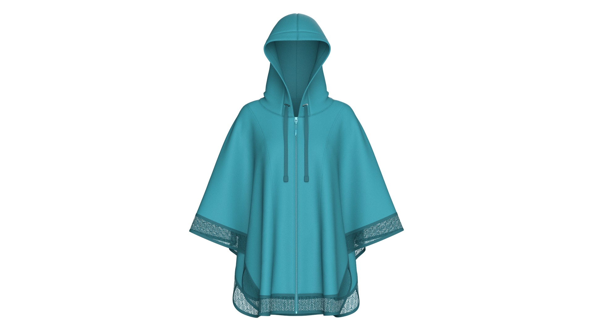 Media 1 for listing Girls Hooded Zip - Up Poncho Cape Jacket | High Poly